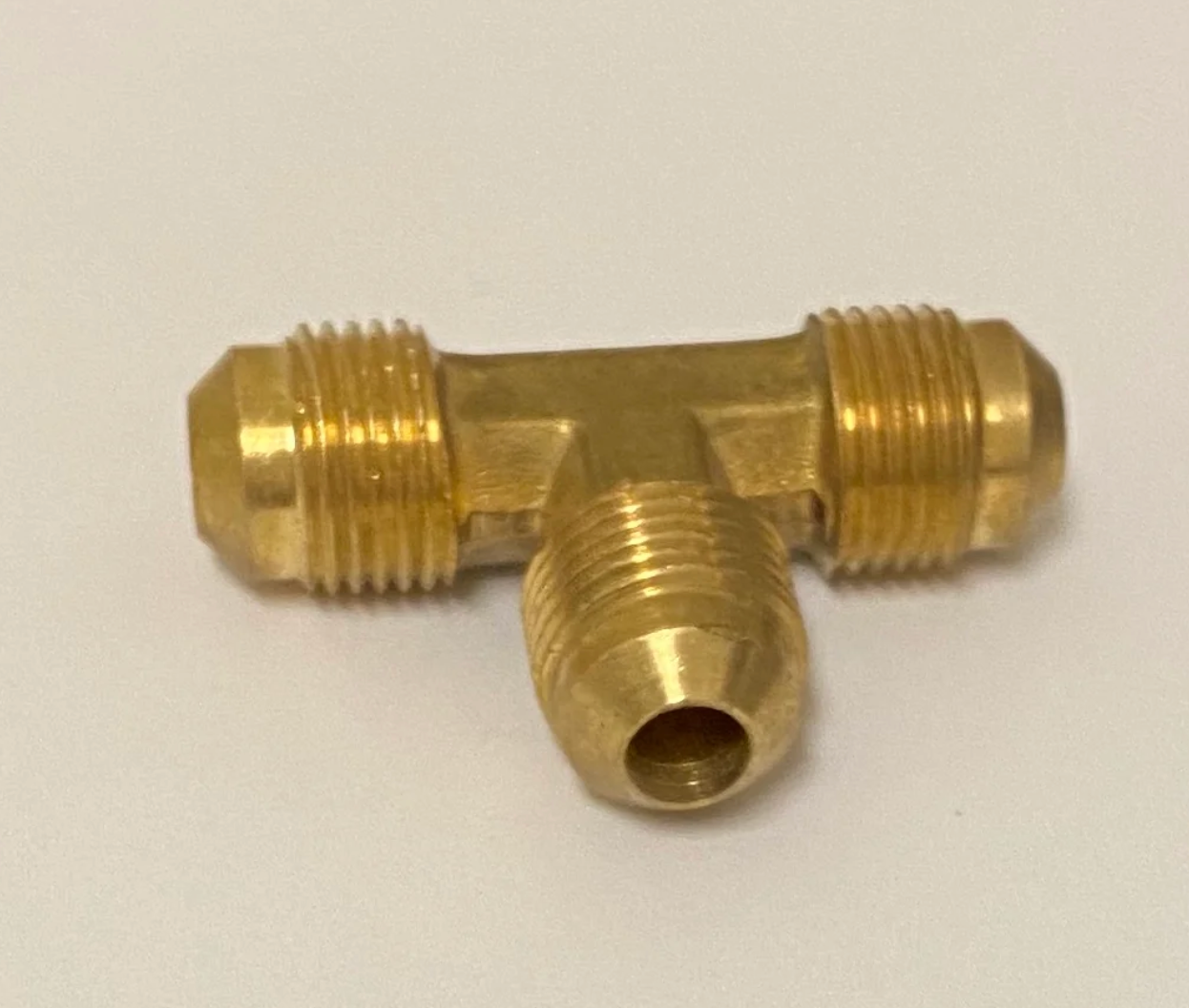 3/8 Inch Flare Fitting Tee 3 Way Hook up BBQ Grill + Side Burner Hook ups