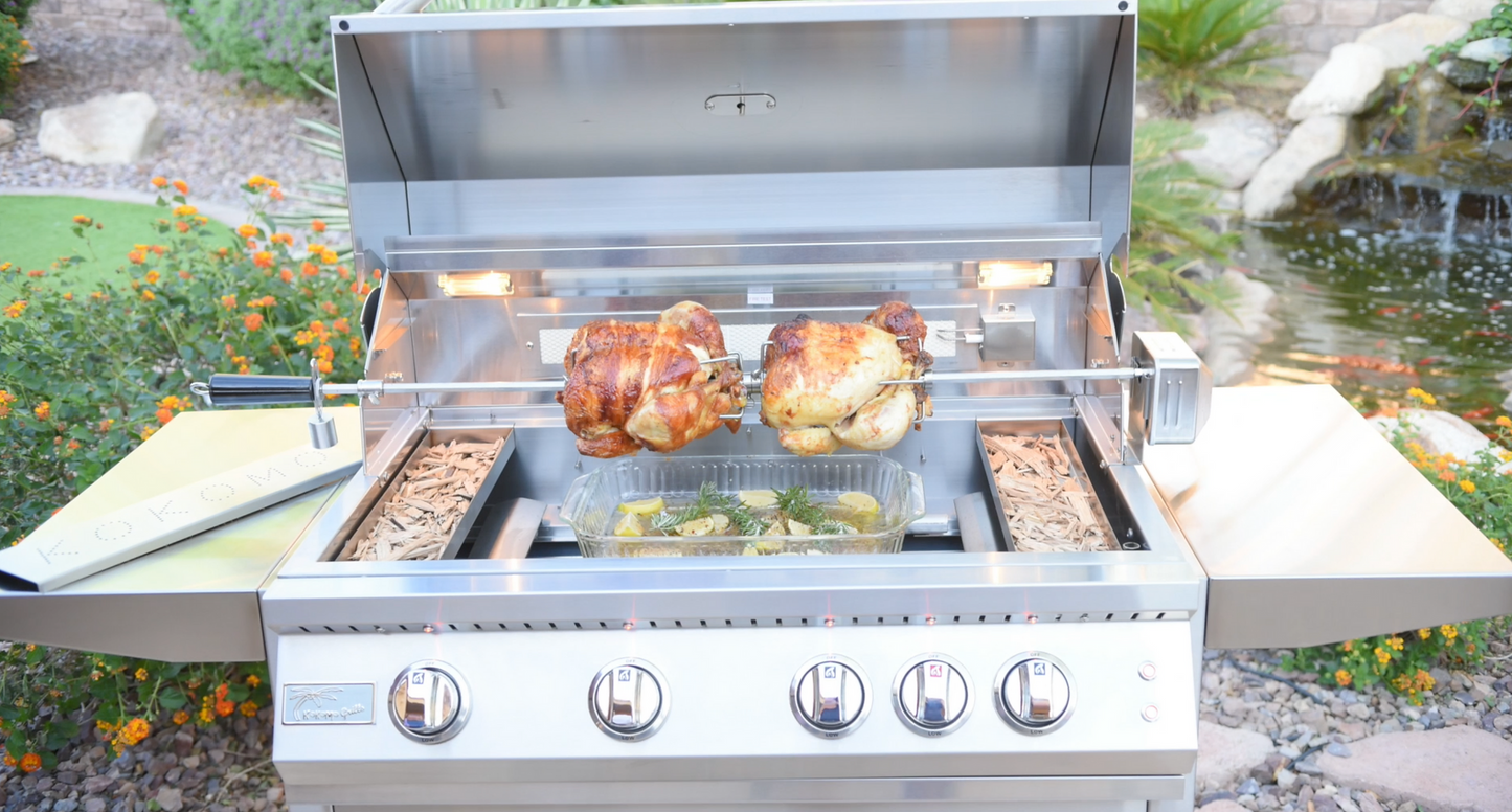 Laser Cut Grate 32In Professional Built in Gas Grill 4 Burner