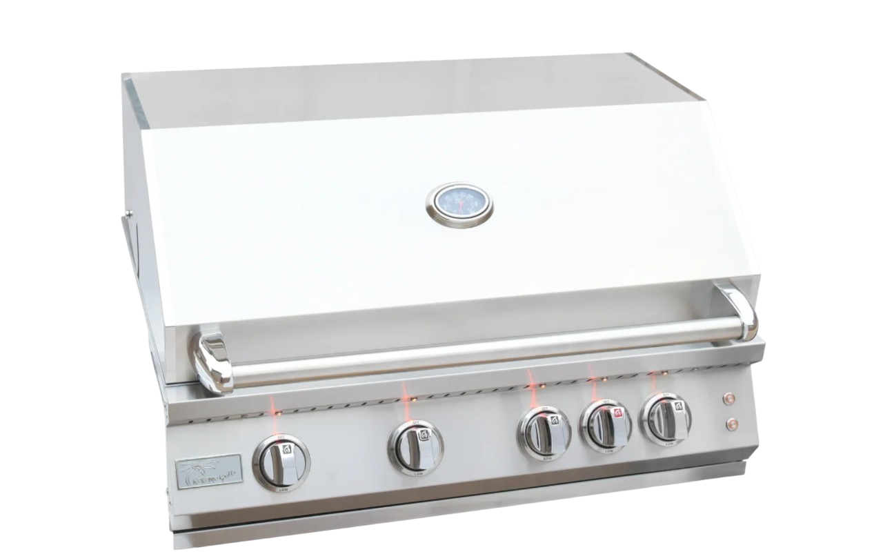 Laser Cut Grate 32In Professional Built in Gas Grill 4 Burner