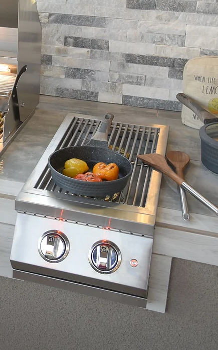 Professional Double Side Burner with removable cover