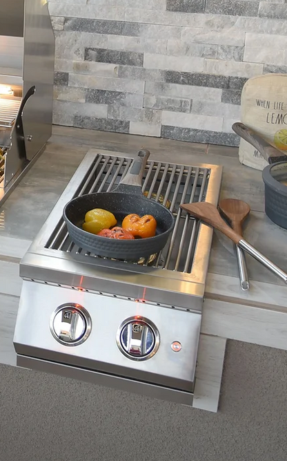 Professional Double Side Burner with removable cover