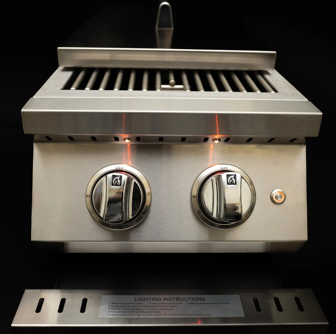 Professional Double Side Burner with removable cover