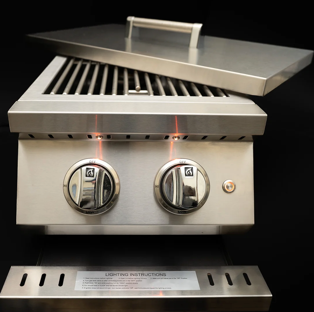 Professional Double Side Burner with removable cover