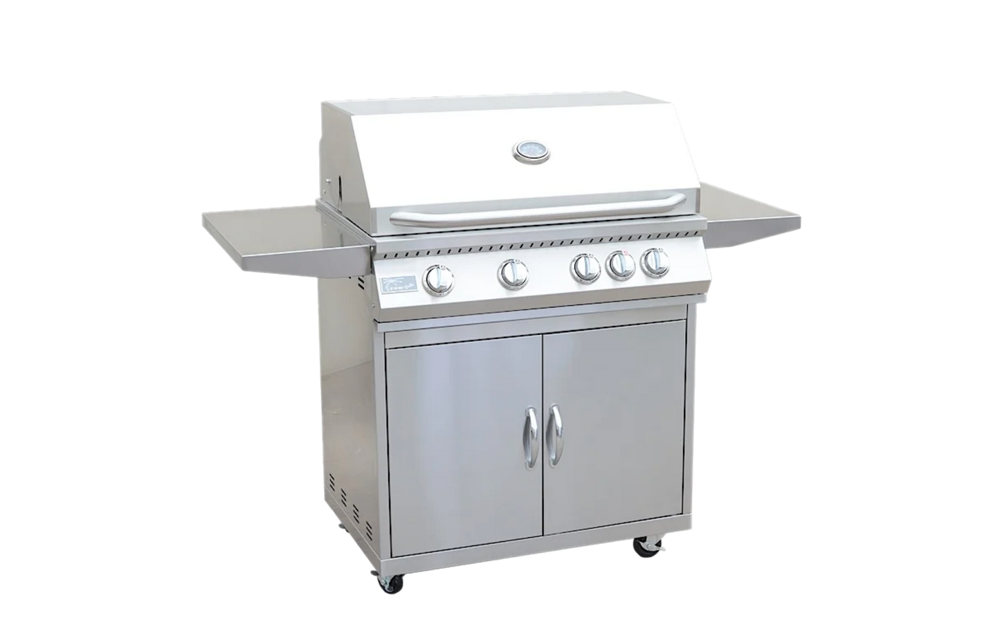 4 Burner 32 Inch Cart Model BBQ Grill With Locking Casters 304 Stainless Steel