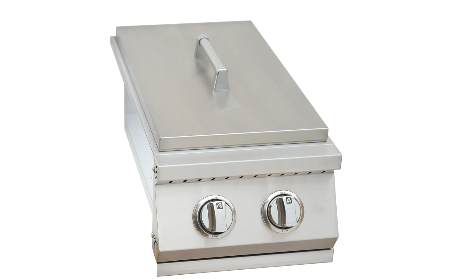 Built In Double Side Burner Stainless Steel with removable cover