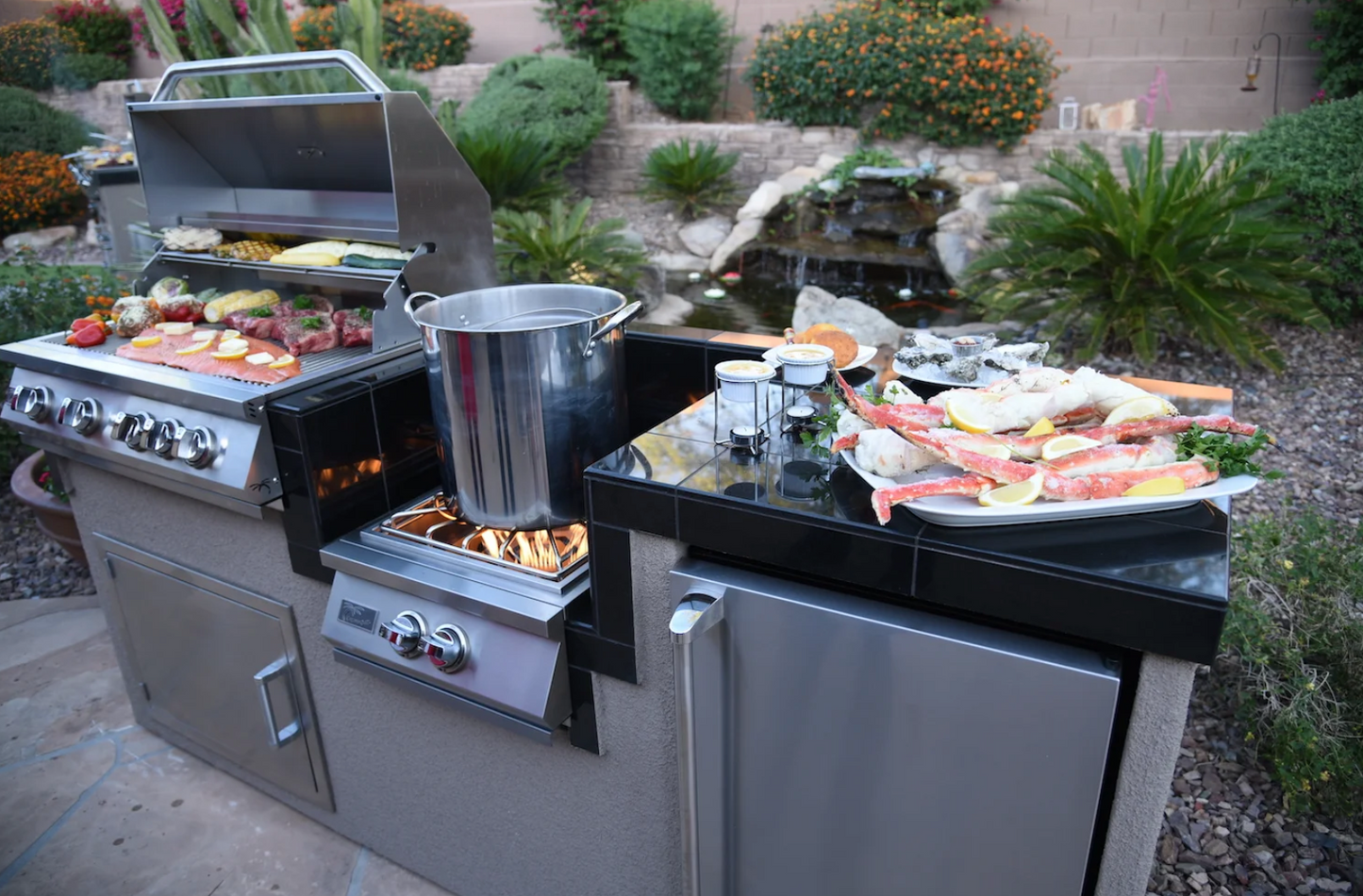 Power Burner 4 Burner 32 inch Built-In Barbeque Grill Island Kitchen Package