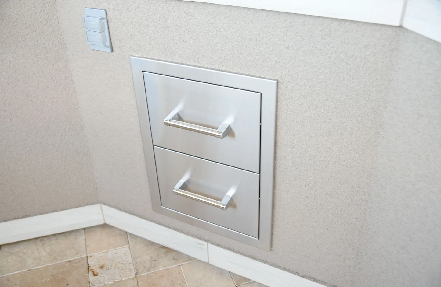 Outdoor Kitchen Stainless Steel Double Drawer