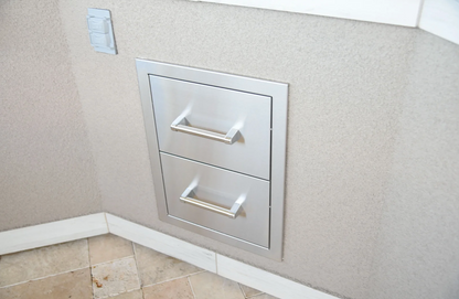 Outdoor Kitchen Stainless Steel Double Drawer