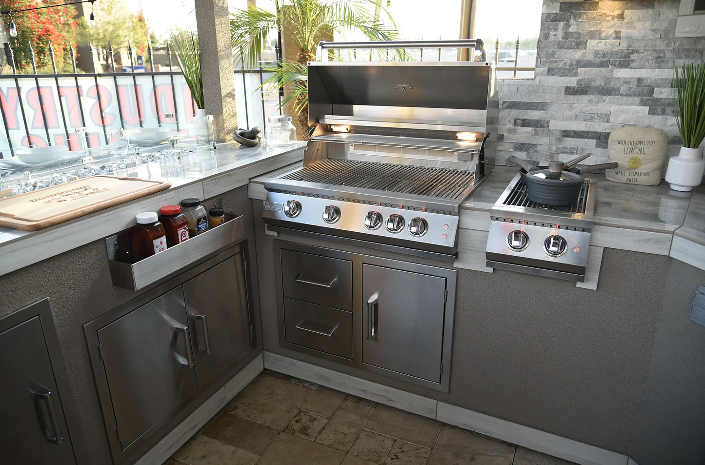 Outdoor Kitchen Stainless Steel Two Drawer - One Door Combo