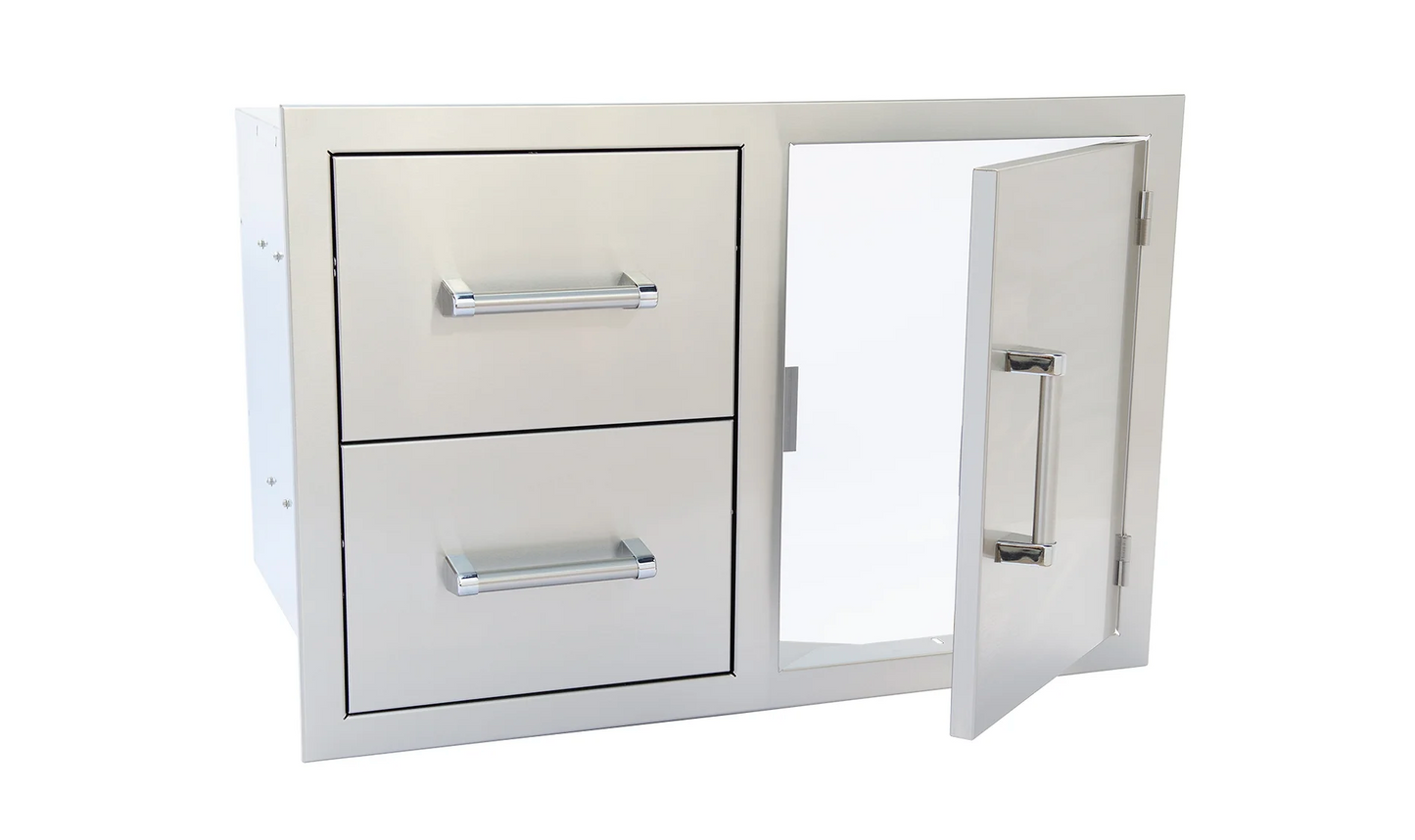 Outdoor Kitchen Stainless Steel Two Drawer - One Door Combo