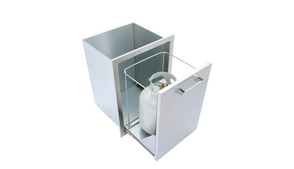 Outdoor Kitchen Stainless Steel Trash/Propane Pull-Out