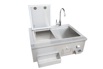 30" Built-In Bartender Cocktail Station With Sink Bottle Opener and Ice Chest