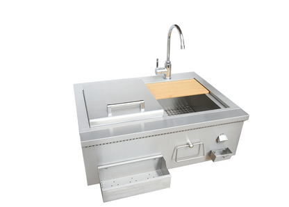 30" Built-In Bartender Cocktail Station With Sink Bottle Opener and Ice Chest