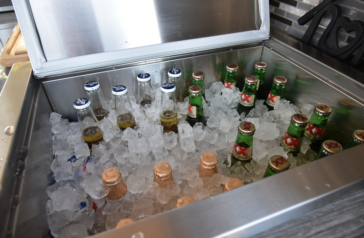 Drop-In Stainless Steel Ice Chest 23 x 17