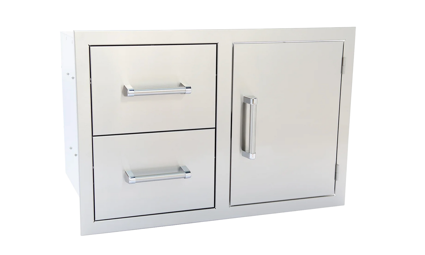 Outdoor Kitchen Stainless Steel Two Drawer - One Door Combo