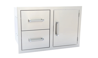 Outdoor Kitchen Stainless Steel Two Drawer - One Door Combo