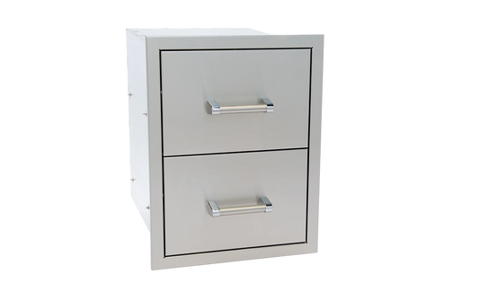 Outdoor Kitchen Stainless Steel Double Drawer