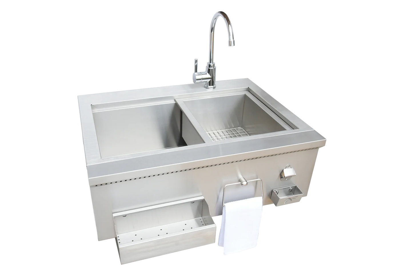 30" Built-In Bartender Cocktail Station With Sink Bottle Opener and Ice Chest