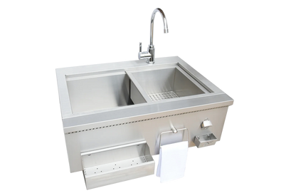 30" Built-In Bartender Cocktail Station With Sink Bottle Opener and Ice Chest